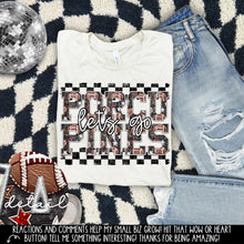 Load image into Gallery viewer, Let’s Go Football Faux Embroidery Checkered Mascots DROPDOWN TRANSFER CAP 24