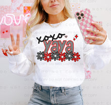 Load image into Gallery viewer, XOXO Red Black Checkered Names DROPDOWN TRANSFER CAP JAN