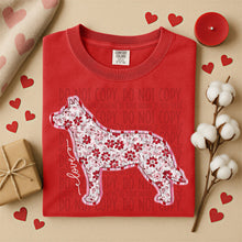 Load image into Gallery viewer, Valentine Red Floral Dog Breed Option DROPDOWN TRANSFER SWD DEC 25