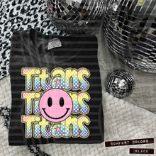 Load image into Gallery viewer, Rainbow Checker Pink Happy Stacked Mascots Dropdown TRANSFER CAP JUNE 25