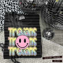 Load image into Gallery viewer, Rainbow Checker Pink Happy Stacked Mascots Dropdown TRANSFER CAP JUNE 25