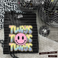 Load image into Gallery viewer, Rainbow Checker Pink Happy Stacked Mascots Dropdown TRANSFER CAP JUNE 25