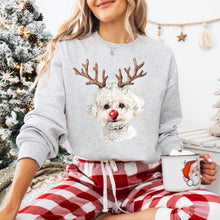 Load image into Gallery viewer, Christmas Red Nose Antler Dogs Dropdown TRANSFER