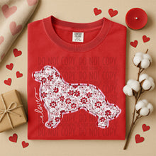Load image into Gallery viewer, Valentine Red Floral Dog Breed Option DROPDOWN TRANSFER SWD DEC 25