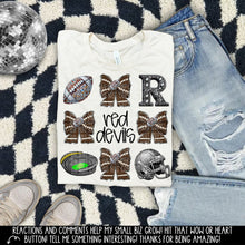Load image into Gallery viewer, Rhinestone Bow Mascot Collage DROPDOWN TRANSFER