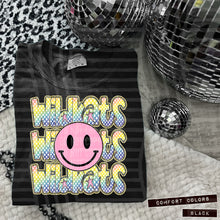 Load image into Gallery viewer, Rainbow Checker Pink Happy Stacked Mascots Dropdown TRANSFER CAP JUNE 25