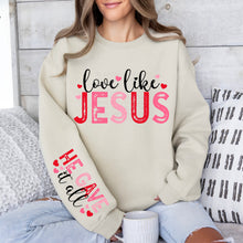 Load image into Gallery viewer, Love Like Jesus Pink Red Blk SLEEVE OPTION TRANSFER DWS