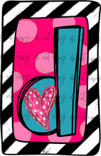 Load image into Gallery viewer, Valentines Box Letter Name CUSTOMIZED DTF Transfer