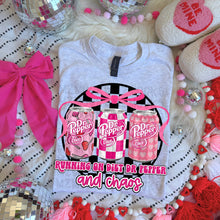 Load image into Gallery viewer, Pink Themed Running On Drink & Chaos DROPDOWN TRANSFER MZM JAN 26