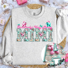 Load image into Gallery viewer, Somebody’s Very Merry Title Faux Embroidery (DROPDOWN) TRANSFER