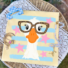 Load image into Gallery viewer, Leopard Glasses Ducks With Stars Stripes TRANSFER TCC AUG 26