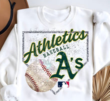 Load image into Gallery viewer, Baseball Teams Glitter Home Plate Dropdown TRANSFER PARJO
