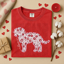 Load image into Gallery viewer, Valentine Red Floral Dog Breed Option DROPDOWN TRANSFER SWD DEC 25