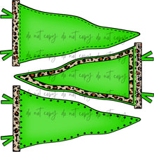 Load image into Gallery viewer, Go Fight Win Triple Leopard Pennant CUSTOMIZED DTF Transfer