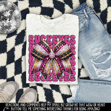 Load image into Gallery viewer, Pink Faux Rhinestone Bow Mascots Dropdown TRANSFER CAP SEPT 24