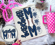Load image into Gallery viewer, Floral Baseball Mom With Pocket DROPDOWN TRANSFER CAP MAR