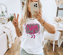 Load image into Gallery viewer, Pink Checkered Mascot Bow Dropdown TRANSFER CAP FEB