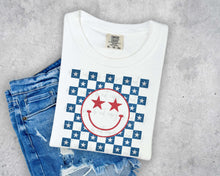 Load image into Gallery viewer, Happy Checker Stars RWB TRANSFER