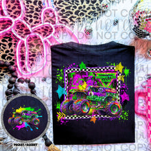Load image into Gallery viewer, Monster J Neon Truck DROPDOWN With Pocket TRANSFER SWEET STAR FEB 26