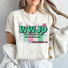 Load image into Gallery viewer, WWJD Scrapbook Style Bible Verses Dropdown TRANSFER HMWK MAR 25