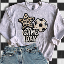 Load image into Gallery viewer, Game Day Faux Embroidery Leopard Star Sports Patch TRANSFER SBB FEB 26