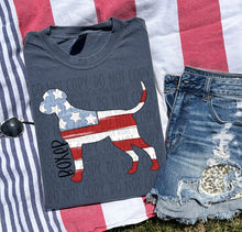 Load image into Gallery viewer, Patriotic Dog Designs Black Text SWD MAY DROPDOWN TRANSFER