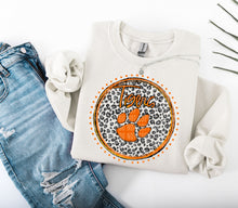 Load image into Gallery viewer, Grey Leopard Circle Team Mascot DROPDOWN TRANSFER CAP