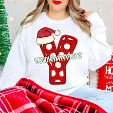 Load image into Gallery viewer, Dotted Letter Santa Hat Mascot DROPDOWN TRANSFER CSD