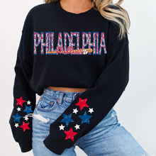 Load image into Gallery viewer, Baseball Teams Faux Embroidery Stars With SLEEVE OPTION TRANSFER VIRGO FEB