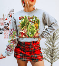 Load image into Gallery viewer, Ooh Ahh Not Going Green Guy Lights Collage snow Flake Candy Cane SLEEVE OPTION TRANSFER AGCM