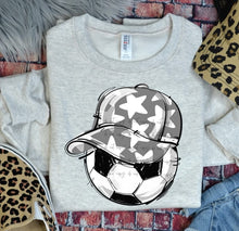 Load image into Gallery viewer, Play Ball Soccer Happy Face Hat DROPDOWN TRANSFER BIA