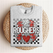 Load image into Gallery viewer, Baseball Mascots Faux Embroidery Checkered Sequin DROP DOWN TRANSFER ECHT 24