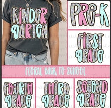 Load image into Gallery viewer, Pink Mint Floral B2S Alpha Grades DROPDOWN TRANSFER