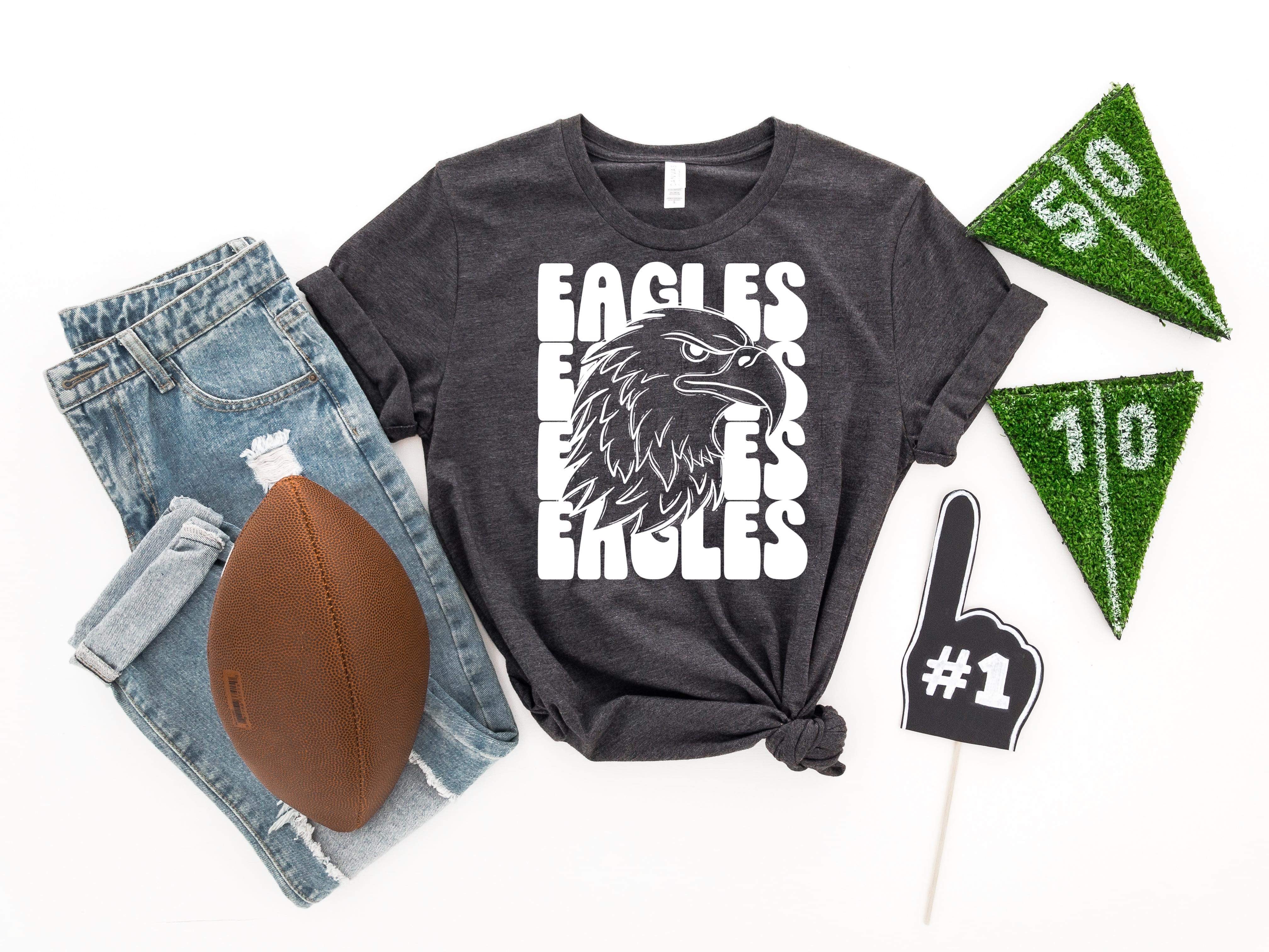 CUSTOM Eagles stacked with heart *DTF* Transfer –