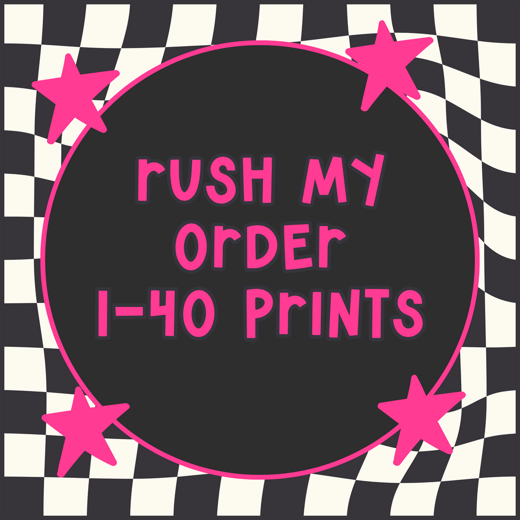 RUSH MY ORDER(1-40 TRANSFERS)-- NOT VALID FOR PRE ORDERS