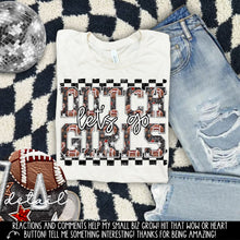 Load image into Gallery viewer, Let’s Go Football Faux Embroidery Checkered Mascots DROPDOWN TRANSFER CAP 24