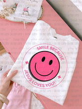 Load image into Gallery viewer, Jesus Loves You Happy Color Dropdown TRANSFER OHDD APR 25