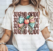 Load image into Gallery viewer, Pink Gold Leopard Bow Stacked B2S Grades DROPDOWN TRANSFER