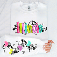 Load image into Gallery viewer, Bright Checkered States(All 50 states available) DTF TRANSFER