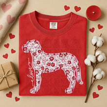 Load image into Gallery viewer, Valentine Red Floral Dog Breed Option DROPDOWN TRANSFER SWD DEC 25