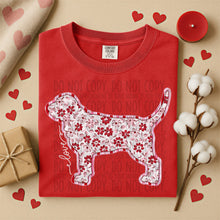Load image into Gallery viewer, Valentine Red Floral Dog Breed Option DROPDOWN TRANSFER SWD DEC 25