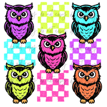 Load image into Gallery viewer, Neon Check Distressed Mascots TRANSFER CYBER JUNE 26