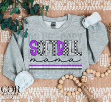 Load image into Gallery viewer, Softball Mama Checkered Color Dropdown TRANSFER FEB COR