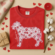 Load image into Gallery viewer, Valentine Red Floral Dog Breed Option DROPDOWN TRANSFER SWD DEC 25