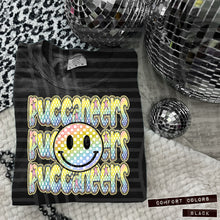 Load image into Gallery viewer, Rainbow Checker Happy Stacked Mascots Dropdown TRANSFER CAP JUNE 25