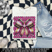 Load image into Gallery viewer, Pink Gold Rhinestone Bow Mascot DROPDOWN TRANSFER