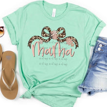 Load image into Gallery viewer, Leopard Bow Floral Name TRANSFER BIA JAN
