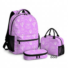 Load image into Gallery viewer, Back To School Customizable 3 Piece Backpack Set