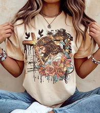 Load image into Gallery viewer, I’m Saved Jesus Teal DROPDOWN TRANSFER AGCM FEB