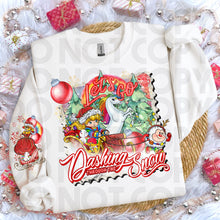 Load image into Gallery viewer, Dashing Through The Snow Character Dropdown SLEEVE OPTION DROPDOWN TRANSFER RHD NOV 25